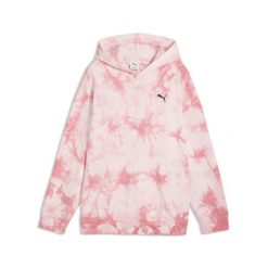 Młodzieżowa luźna bluza z kapturem Essentials z efektem tie-dye PUMA. Czerwona bluzy damskie Puma, m, bez wzorów, z kapturem. Za 219.00 zł.