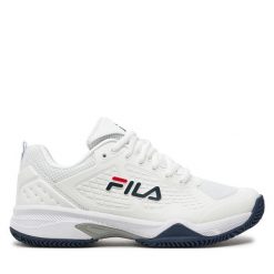 Buty do tenisa Fila. Białe obuwie sportowe damskie Fila, bez zapięcia, tenisowe. Za 569.99 zł.