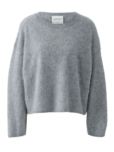 Oui Wełniany sweter w kolorze szarym rozmiar: 40. Szare swetry klasyczne damskie Oui, z wełny, bez kołnierzyka. Za 565.99 zł.