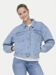 ONLY Kurtka jeansowa Harper 15363548 Niebieski Regular Fit. Niebieskie kurtki damskie Only, l, bez wzorów, z bawełny, bez kaptura. Za 229.99 zł.