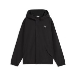 Młodzieżowa kurtka o luźnym kroju z dzianinową podszewką PUMA. Czarna kurtki damskie Puma, na jesień, m, bez wzorów, z dzianiny, z kapturem. Za 269.00 zł.