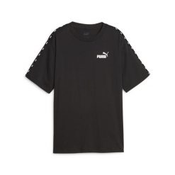 Puma Koszulka Ess Tape 67599401. Czarne koszulki damskie Puma, m, bez wzorów, bez kołnierzyka, bez ramiączek. Za 215.00 zł.