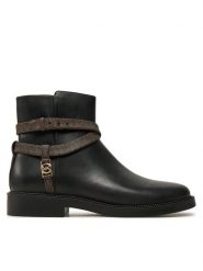 MICHAEL Michael Kors Botki 40F4ABME7L Czarny. Czarne botki damskie MICHAEL Michael Kors, ze skóry, bez obcasa, na płaskiej podeszwie, bez zapięcia. Za 599.99 zł.