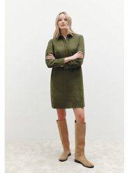 More & More Sukienka w kolorze khaki rozmiar: 38. Brązowe sukienki damskie More & More, bez wzorów, bez ramiączek. Za 209.95 zł.