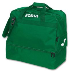 Torba sportowa treningowa na ramię Joma Training III z kieszenią na buty. Zielone torby sportowe Joma, bez wzorów, z materiału. Za 119.99 zł.
