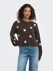 ONLY Sweter w kolorze brązowym rozmiar: XL. Brązowe swetry klasyczne damskie Only, xl, bez kołnierzyka. Za 100.45 zł.
