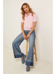 Joséfine Koszulka polo "Ermine" w kolorze jasnoróżowym rozmiar: M. Różowe bluzki damskie Joséfine, m, bez wzorów, bez kołnierzyka, bez ramiączek. Za 113.95 zł.