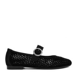 Baleriny Remonte. Czarne balerinki damskie Remonte, bez wzorów. Za 379.99 zł.