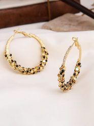 L'Atelier de Gaia Pozłacane kolczyki-kreole rozmiar: onesize. Czarne kolczyki damskie L'Atelier de Gaia, pozłacane. Za 117.73 zł.