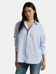 Polo Ralph Lauren Koszula 211968220002 Błękitny Oversize. Niebieskie koszule damskie Polo Ralph Lauren, xl, bez wzorów, z bawełny, bez kołnierzyka, bez ramiączek. Za 659.99 zł.