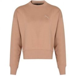 Bluza sportowa damska Puma 67310989. Brązowe bluzy damskie Puma, xs, bez wzorów, z bawełny, bez kaptura. Za 194.00 zł.