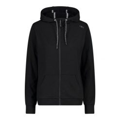 Bluza damska z kapturem CMP. Czarne bluzy damskie CMP, bez wzorów, z kapturem. Za 290.50 zł.