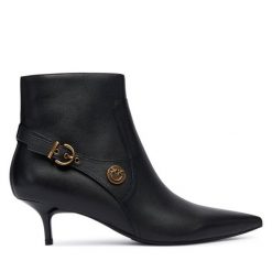 Botki PINKO. Czarne botki damskie Pinko, bez obcasa, na szpilce, bez zapięcia. Za 1,399.00 zł.