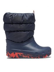 Crocs Śniegowce Crocs Classic Neo Puff Boot T 207683 Granatowy. Niebieskie buty zimowe chłopięce Crocs, z tworzywa sztucznego, bez zapięcia. Za 239.99 zł.