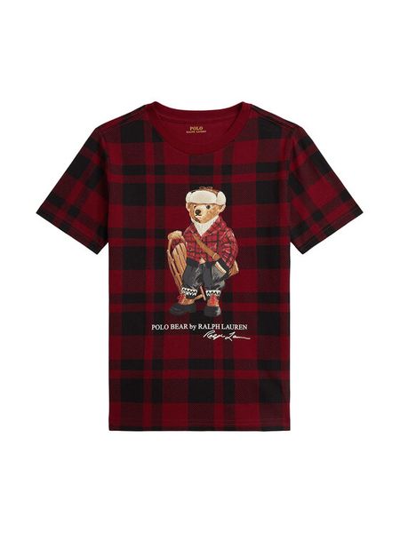 Polo Ralph Lauren T-Shirt 322981259001 Bordowy Regular Fit. Czerwone t-shirty i koszulki chłopięce Polo Ralph Lauren, bez wzorów, z bawełny, bez kołnierzyka, bez ramiączek. Za 179.99 zł.