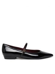 Tory Burch Baleriny Double Buckle Mary Jane 162764 Czarny. Czarne balerinki damskie Tory Burch, bez wzorów, z lakierowanej skóry. Za 949.99 zł.