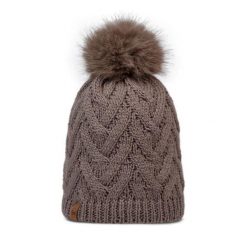 Czapka BUFF KNITTED & FLEECE BAND BEANIE CARYN COBBLESTONE. Brązowe czapki damskie Buff, na zimę, bez wzorów. W wyprzedaży za 118.93 zł.