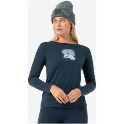 Koszulka z długim rękawem damska SUPER.NATURAL W Almost Done LS. Niebieskie koszulki damskie super.natural, m, bez wzorów, bez kołnierzyka, bez ramiączek. Za 279.99 zł.