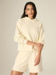 4F Bluza dresowa loose z kapturem damska - żółta S. Żółte bluzy damskie 4F, s, bez wzorów, z dresówki, z kapturem. Za 159.99 zł.