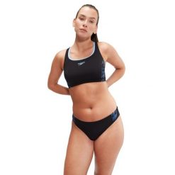 Strój kąpielowy dwuczęściowy damski Speedo Placement 2 Piece. Czarne bikini Speedo, bez wzorów. Za 370.73 zł.