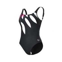 Strój kąpielowy damski jednoczęściowy modelujący na basen Arena Giuliana. Czarne stroje jednoczęściowe Arena, bez wzorów. Za 299.99 zł.