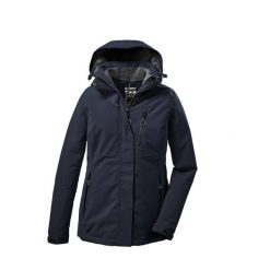 Kurtka zimowa damska Killtec Kow 140 10K. Niebieskie kurtki damskie Killtec, na zimę, bez wzorów, bez kaptura. W wyprzedaży za 419.99 zł.