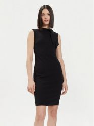 Rinascimento Sukienka koktajlowa CFC0118282003 Czarny Regular Fit. Czarne sukienki damskie Rinascimento, bez wzorów, z syntetyku, wizytowe, bez ramiączek. Za 269.99 zł.
