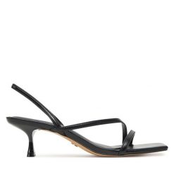Sandały Aldo. Czarne sandały damskie ALDO, bez wzorów, bez obcasa, na szpilce, bez zapięcia. Za 269.99 zł.