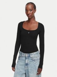 Guess Body W6YP21 K4356 Czarny Slim Fit. Czarne body i gorsety Guess, z aplikacjami, z wiskozy. Za 214.99 zł.