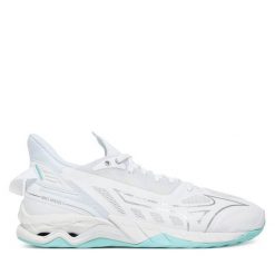 Buty halowe Mizuno. Białe obuwie sportowe casual damskie Mizuno, bez zapięcia. Za 489.99 zł.