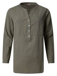 Timezone Bluzka "Henley" w kolorze khaki rozmiar: S. Brązowe bluzki damskie Timezone, s, bez wzorów, z bawełny, bez kołnierzyka, bez ramiączek. Za 144.92 zł.