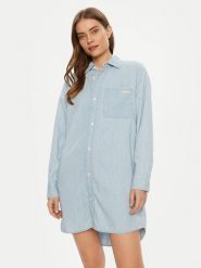 Calvin Klein Jeans Sukienka jeansowa J20J225472 Niebieski Loose Fit. Niebieskie sukienki damskie Calvin Klein Jeans, bez wzorów, z bawełny, bez ramiączek. Za 279.99 zł.