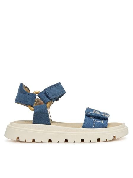 Primigi Sandały 7938600 S Granatowy. Niebieskie sandały dziewczęce Primigi, ze skóry, bez obcasa, bez zapięcia. Za 229.99 zł.