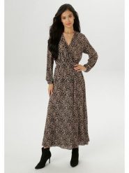 Aniston Sukienka w kolorze jasnobrązowo-czarnym rozmiar: 44. Brązowe sukienki damskie Aniston, bez wzorów, bez ramiączek. Za 95.99 zł.