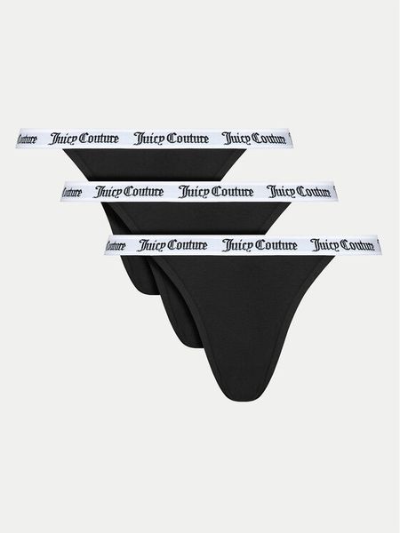 Juicy Couture Komplet 3 par fig klasycznych Diddy JCLBR224572 Czarny. Czarne komplety bielizny Juicy Couture, bez wzorów, z bawełny. Za 79.99 zł.