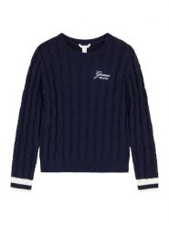 Guess Sweter J6YR06 Z0836 Granatowy Regular Fit. Niebieskie swetry dziewczęce Guess, z aplikacjami, z syntetyku, bez kołnierzyka, bez ramiączek. Za 234.99 zł.