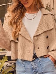 Milan Kiss Kardigan w kolorze beżowym rozmiar: S. Brązowe kardigany damskie Milan Kiss, s, bez wzorów, ze splotem. Za 173.99 zł.