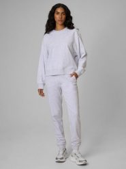 4F Spodnie dresowe joggery damskie - szare M. Szare spodnie materiałowe damskie 4F, bez wzorów, z bawełny. Za 129.99 zł.