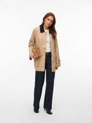 Vero Moda Kurtka przejściowa w kolorze beżowym rozmiar: S. Brązowe kurtki damskie Vero Moda, s, bez wzorów, bez kaptura. Za 130.99 zł.