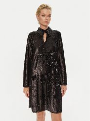 Bruuns Bazaar Sukienka koktajlowa Uriela BBW4191 Czarny Regular Fit. Czarne sukienki damskie Bruuns Bazaar, bez wzorów, z syntetyku, wizytowe, bez ramiączek. Za 399.99 zł.