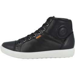 Buty do chodzenia damskie Ecco Soft 7 Ladies. Czarne obuwie sportowe damskie ECCO, z materiału, za kostkę, bez zapięcia, trekkingowe. Za 749.00 zł.