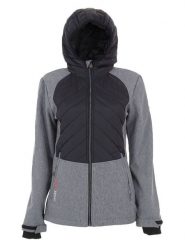 Peak Mountain Kurtka softshellowa "Ander" w kolorze szaro-czarnym rozmiar: M. Czarne kurtki sportowe damskie Peak Mountain, m, bez wzorów, bez kaptura. Za 311.95 zł.