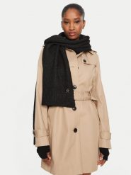 Tommy Hilfiger Szalik AW0AW16646 Czarny. Czarne szaliki damskie Tommy Hilfiger, bez wzorów, z materiału. Za 409.99 zł.