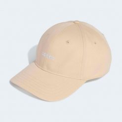 Czapka z daszkiem ADIDAS. Brązowe czapki z daszkiem damskie Adidas, bez wzorów. Za 52.49 zł.