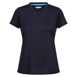 Fingal V-Neck damska koszulka. Czerwone koszulki sportowe damskie Regatta, bez wzorów, z tkaniny, bez ramiączek, trekkingowe. W wyprzedaży za 44.99 zł.