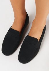 Czarne Mokasyny z Ozdobnym Przeszyciem Jannikes. Czarne mokasyny damskie Born2be, bez obcasa. Za 39.99 zł.