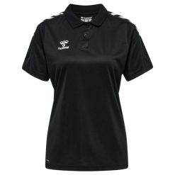Damska koszulka polo Hummel Functional. Czarne bluzki damskie Hummel, xs, bez wzorów, z materiału, bez kołnierzyka, bez ramiączek. Za 166.50 zł.
