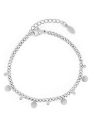 MOODE Bransoletka "Kim" z elementami ozdobnymi rozmiar: onesize. Szare bransoletki damskie MOODE, ze stali. Za 39.99 zł.