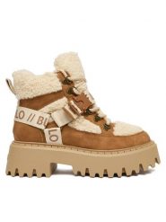 Buffalo Trzewiki Aspen Com Mid Warm 1622594 Beżowy. Brązowe botki damskie Buffalo, ze skóry, bez obcasa, na płaskiej podeszwie, bez zapięcia. Za 479.99 zł.