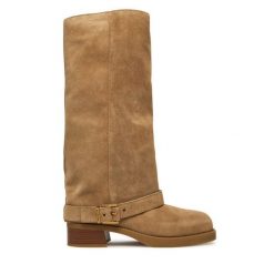 Kozaki MICHAEL Michael Kors. Brązowe kozaki damskie MICHAEL Michael Kors, bez obcasa, na płaskiej podeszwie, bez zapięcia. Za 1,779.00 zł.